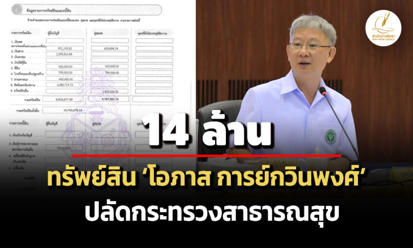 14-ล้าน!-ทรัพย์สิน-‘โอภาส-การย์กวินพงศ์’-ปลัดกระทรวงสาธารณสุข-รายได้-23-ล./ปี