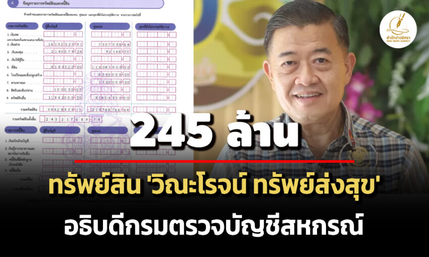 245-ล้าน!-ทรัพย์สิน-‘วิณะโรจน์-ทรัพย์ส่งสุข’-อธิบดีกรมตรวจบัญชีสหกรณ์-รายได้-29-ล./ปี