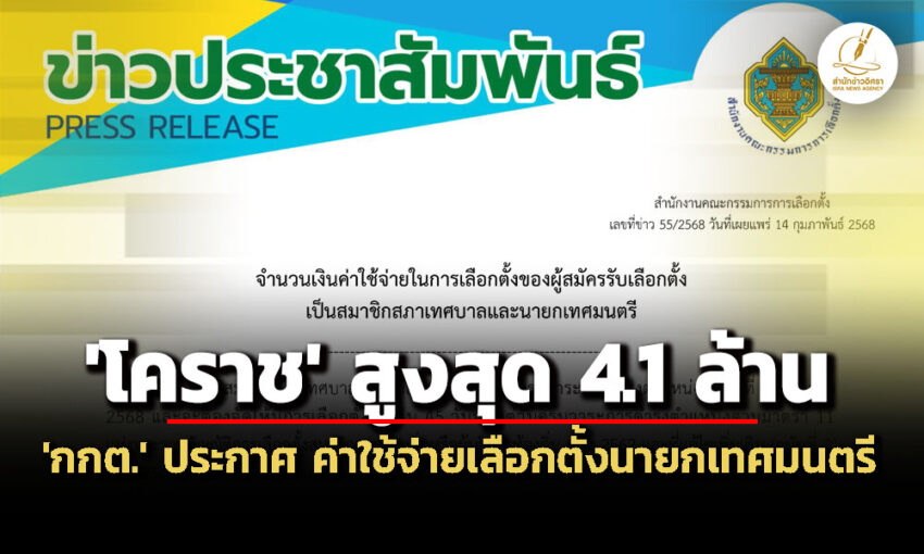 กกตประกาศ-กำหนดจำนวนเงินค่าใช้จ่ายเลือกตั้งนายกเทศมนตรี-สูงสุด-4.1-ล้าน