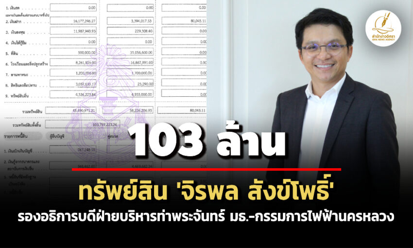 103-ล้าน-ทรัพย์สิน-‘จิรพล-สังข์โพธิ์’-รองอธิการบดีมธ-กกไฟฟ้านครหลวง-รายได้-55-ล./ปี