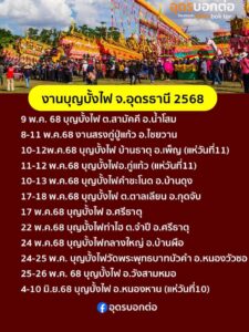 รวมคิวงานบุญบั้งไฟ-จ.อุดรธานี-2568-ใกล้หม่องได๋-ไปหม่องนั้น