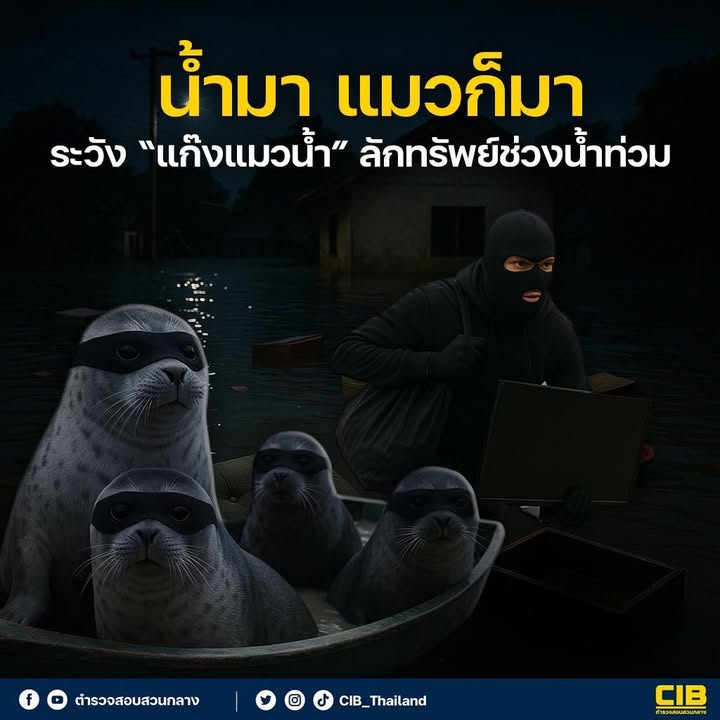 น้ำมา-แมวก็มา-ระวัง-แก๊งแมวน้ำ-ลักทรัพย์ช่วงน้ำท่วม.-หลัง