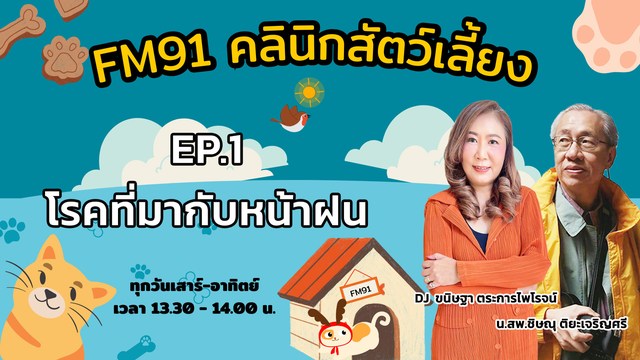 โรคที่มากับหน้าฝน-ep.1-:-fm91-คลินิกสัตว์เลี้ยง-:-17-พฤษภาคม-|-2025-05-17-06:31:00
