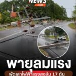 พายุลมแรงพัดเสาไฟฟ้าแรงสูงล้ม-17-ต้น-อสิงหนคร-จ.สงขลา-วันนี