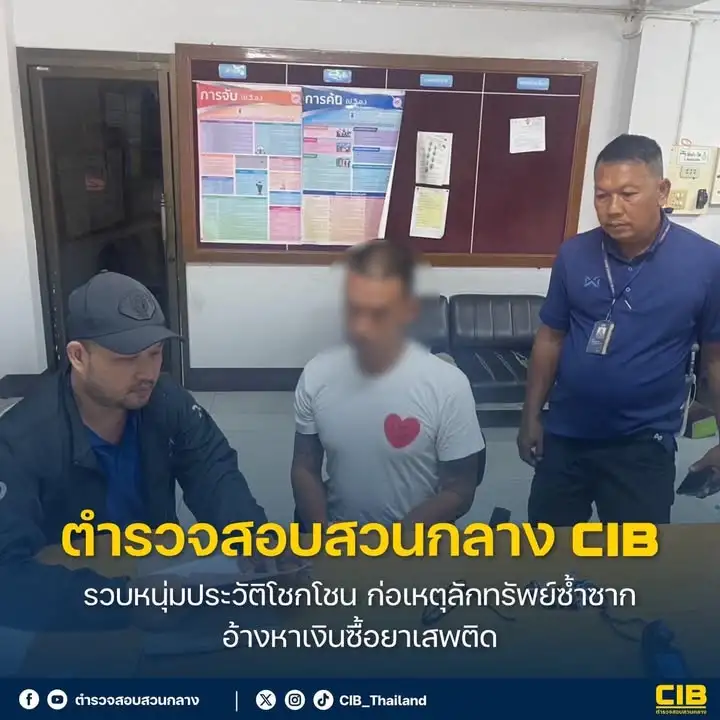 รวบหนุ่มประวัติโชกโชน-ก่อเหตุลักทรัพย์ซ้ำซาก-อ้างหาเงินซื้อย