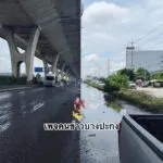 ระวังน้ำท่วมขัง-ถนนเทพรัตน(บางนา-ตราด)-กม.36-ช่องทางด่วนขาเ-|-2025-06-22-04:43:00