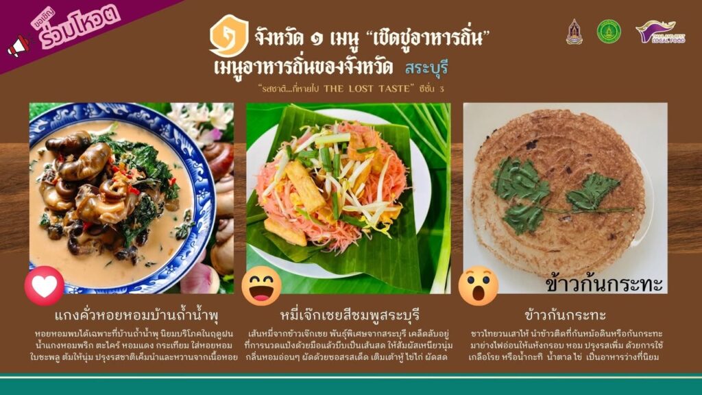 มาร่วมโหวตกันค่ะ-จังหวัด-สระบุรี-ดูรายละเอียดข้อมูลอาหารที่เ