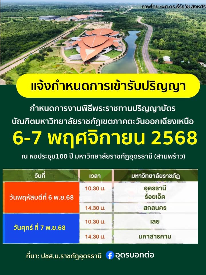 -แจ้งกำหนดการงานพิธีพระราชทานปริญญาบัตรบัณฑิตมหาวิทยาลัยราช