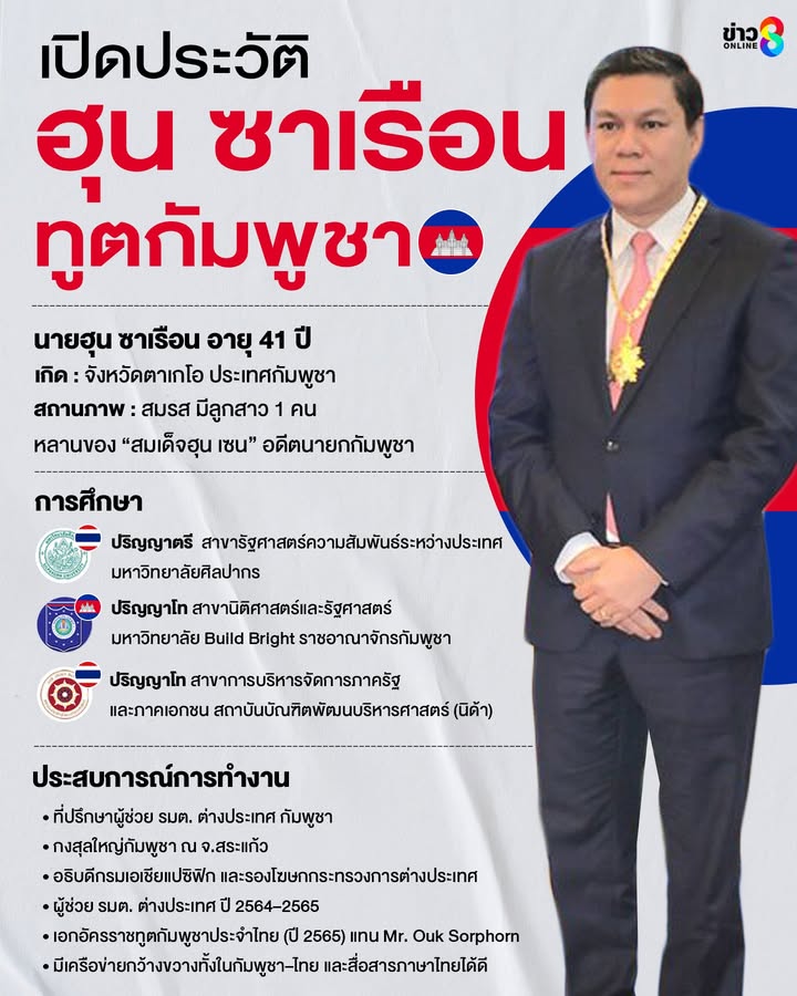 เปิดประวัติ-ฮุน-ซาเรือน-เอกอัครราชทูตกัมพูชาประจำประเทศไทย-ไม่ธรรมดา