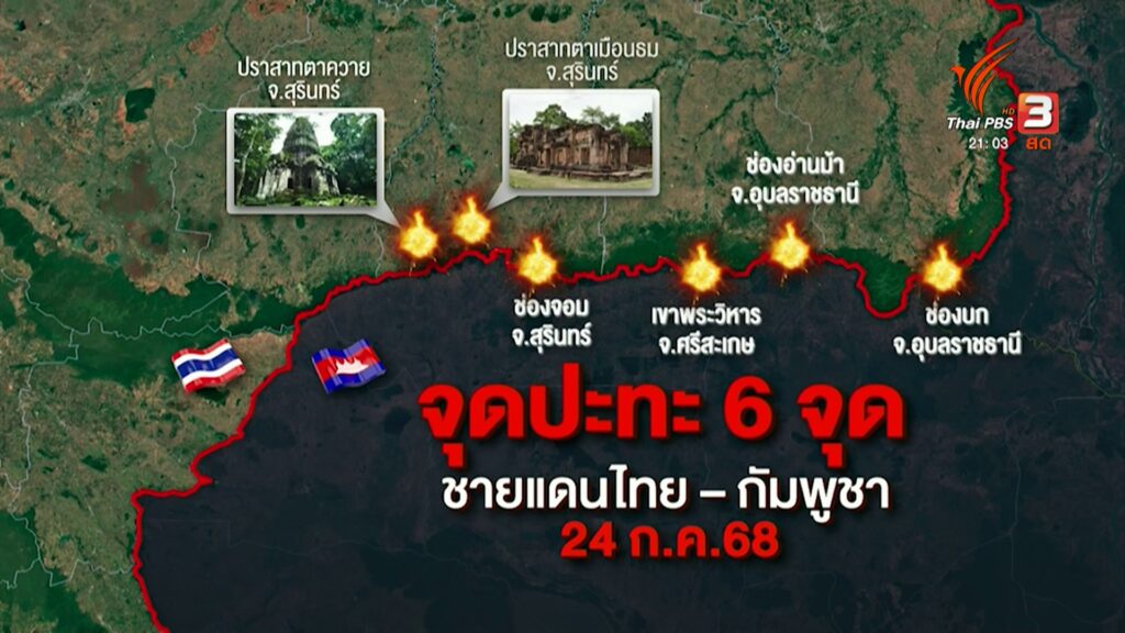 ลำดับเหตุการณ์ความตึงเครียดไทย-กัมพูชา--#tha