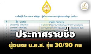 ขอยกเลิกไม่เป็นผล-บยส.ประกาศชื่อผู้อบรมปี-68-บิ๊กเนมผู้บริหารองค์กรรัฐ-เอกชน-90-คน 
