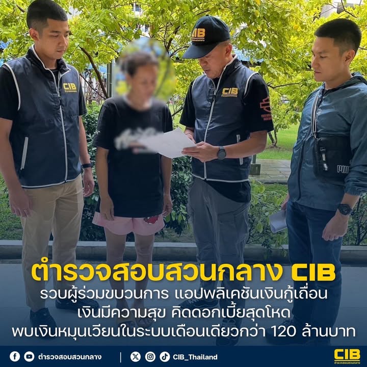 รวบผู้ร่วมขบวนการ-แอปพลิเคชันเงินกู้เถื่อน-เงินมีความสุข-คิด
