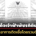 แถลงการณ์สำนักพระราชวัง-‘สมเด็จเจ้าฟ้าพัชรกิติยาภา’-พระอาการติดเชื้อโดยรวมดีขึ้น