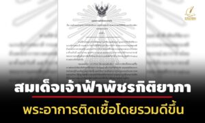 แถลงการณ์สำนักพระราชวัง-‘สมเด็จเจ้าฟ้าพัชรกิติยาภา’-พระอาการติดเชื้อโดยรวมดีขึ้น
