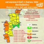 (2/9/68)-…ภาคเหนือมีฝนตกหนักบางแห่ง-และฝนที่ตกสะสม-ซึ่งอาจ