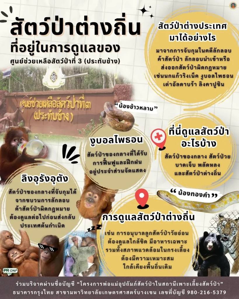 ศูนย์ช่วยเหลือสัตว์ป่าที่-3-(ประทับช้าง)-จังหวัดราชบุรี-กับก