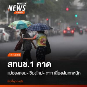 (14-กย68)-สทนช.1-คาดการณ์-พื้นที่เสี่ยงฝนตกหนักล่วงหน้า-3