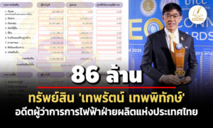 86-ล้าน-ทรัพย์สิน-‘เทพรัตน์-เทพพิทักษ์’-อดีตผู้ว่าการกฟผ-เงินฝาก-22-ล-รายได้-13-ล./ปี
