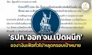 แบงก์ชาติออกจม.เปิดผนึกแจงเงินเฟ้อทั่วไปหลุดกรอบเป้าหมาย-ไม่สะท้อนภาวะเงินฝืด