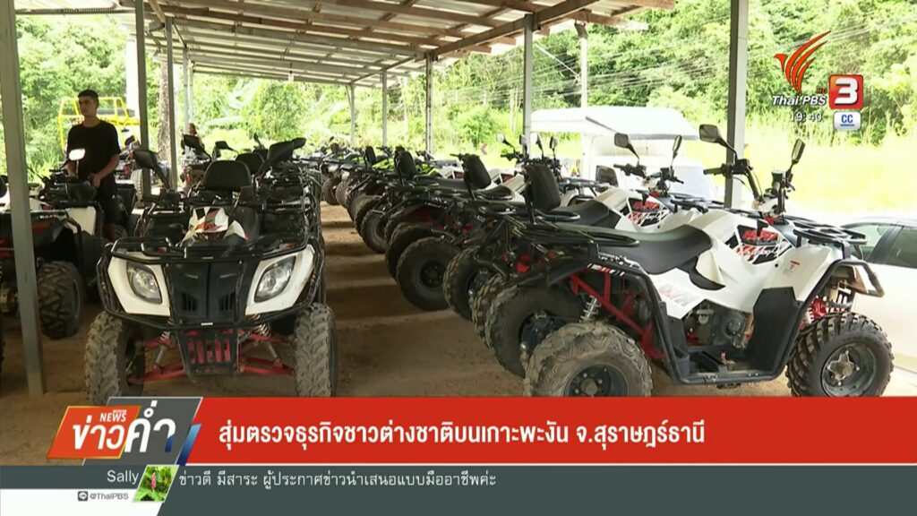สุ่มตรวจธุรกิจชาวต่างชาติ-บนเกาะพะงัน-จ.สุราษฎร์ธานี-ข่าวใต