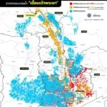 gistda-แจ้งเตือนพื้นที่ลุ่มเจ้าพระยา-สัญญาณน้ำเอ่อจากการระบ