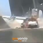 -เปิดนาที-อีกมุม”ดัมพ์รถบรรทุก”-ชนสะพานลอยถล่ม-ทับรถกระบะบ