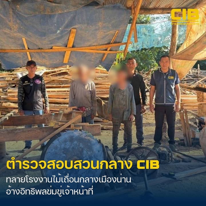 บุกจับโรงงานแปรรูปไม้เถื่อนกลางเมืองน่าน-อ้างอิทธิพล-ข่มขู่เ