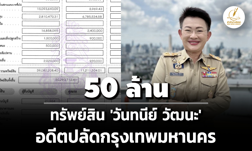 50-ล้าน-ทรัพย์สิน-‘วันทนีย์-วัฒนะ’-อดีตปลัดกรุงเทพมหานคร-เงินฝาก-15-ล-รายได้-14-ล./ปี