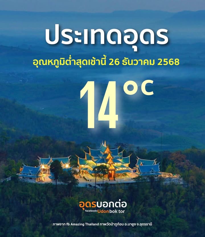 -จังหวัดอุดรธานี-อากาศกลับมาหนาวเย็นอีกครั้งในช่วงสัปดาห์นี