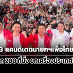 ยศชนัน-สุริยะ-จุลพันธ์-ปราศรัยใหญ่-เพื่อไทย-กรุงเทพมหานคร-ขอเลือก-200-ที่นั่ง-ยกเครื่องประเทศไทย