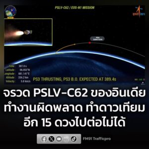 จรวด-pslv-c62-ของอินเดีย-เกิดทำงานผิดพลาด-ในสเตจที่-3/4-ทำให-|-2026-01-12-09:41:00