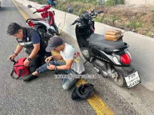 เปลี่ยนเลนตัดหน้า-หนุ่มเมียนมา-ขี่รถจักรยานยนต์จะไปทำงาน-พอ-|-2026-01-20-05:05:00