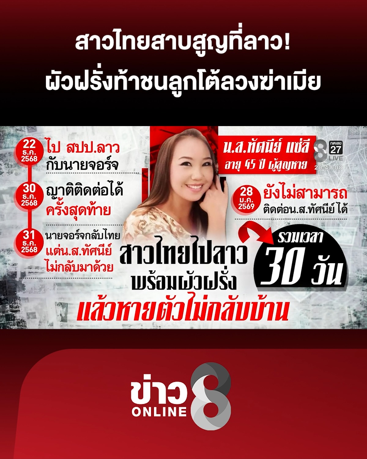 สาวไทยสาบสูญที่ลาว