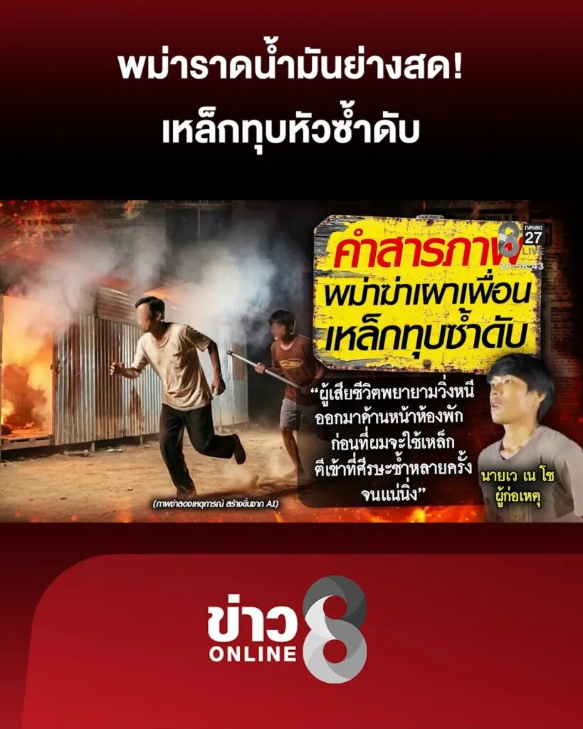 พม่าราดน้ำมันย่างสด