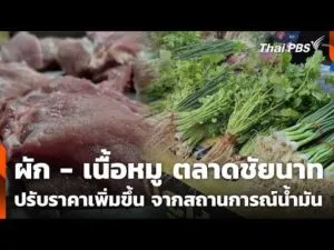 ผัก – เนื้อหมู ตลาดชัยนาท ปรับราคาเพิ่มขึ้น จากสถานการณ์น้ำมัน | ข่าวเที่ยง 8 มี.ค. 69