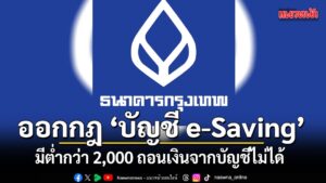 แบงก์กรุงเทพ-ออกกฎบัญชี-e-saving-ถ้ามีต่ำกว่า-2-พัน-เอาเงินอ