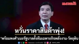 พร้อมพงศ์-แนะรัฐบาลตั้งคณะทำงานเฉพาะกิจด้านพลังงาน-วัตถุดิ