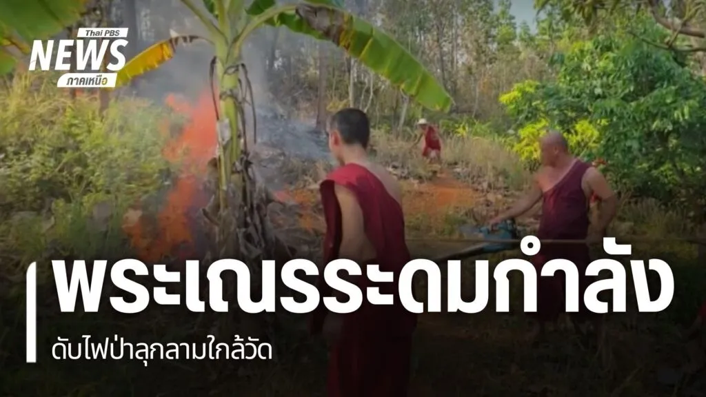 จังหวัดเชียงใหม่-มีไฟป่าลุกลามหลายพื้นที่-โดยเฉพาะที่อำเภอเช