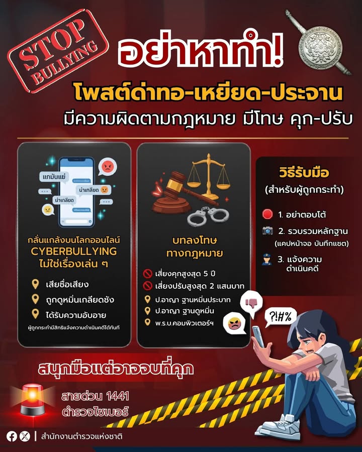 โพสต์ด่าทอ-เหยียด-ประจาน-มีความผิดตามกฎหมาย-อาจต้องรับโทษติ