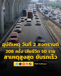 ศปถ.เผยอุบัติเหตุ-วันที่-2-สงกรานต์-208-ครั้ง-เสียชีวิต-50-ร-|-2026-04-12-05:42:00