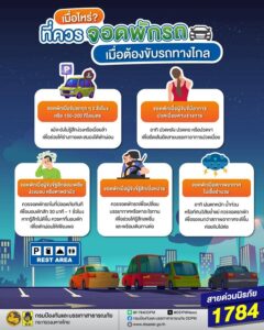 รู้ทันภัยกับปภ-ปภ.แนะเมื่อไหร่ที่ควรจอดพักรถ️-เมื่อต้องขับ