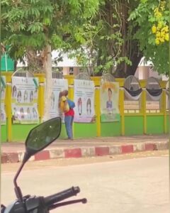 -รั้วโรงเรียนอนุบาลแห่งหนึ่ง-อ.บ้านดุง-ประเทศอุดร-เตือนภัย