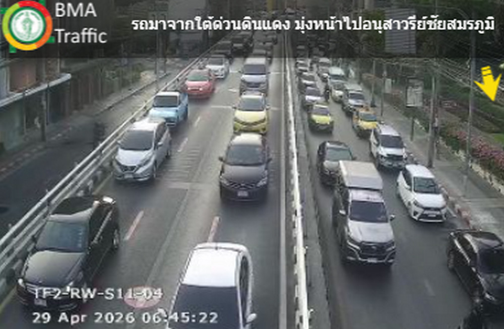 เวลา-06forty-eight-น.-มุ่งหน้าเข้าอนุสาวรีย์ชัยฯ-รถหนาแน่นทุกด้าน-–-|-2026-04-28-23:49:00