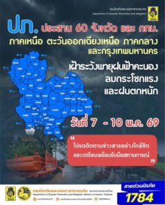 -ปภ-แจ้ง-60-จังหวัด-เหนือ-อีสาน-กลาง-และ-กรุงเทพมหานคร-เตรียมรับมื