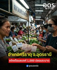 -อศรีธาตุ-จ.อุดรธานี-แจ้งเตือนภัยแบงค์1,000-ปลอมระบาด-พบแ