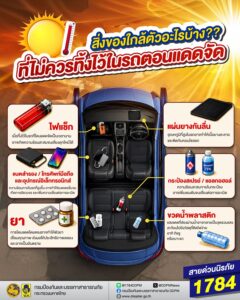 เมื่ออากาศร้อนจัด-️-รถที่จอดกลางแดดจะมีความร้อนสูงกว่าปกติห