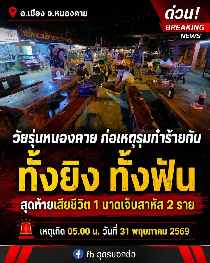 -อเมือง-จ.หนองคาย-วัยรุ่น-ก่อเหตุไล่ตีไล่ข้ากัน-ทั้งยิv-ทั