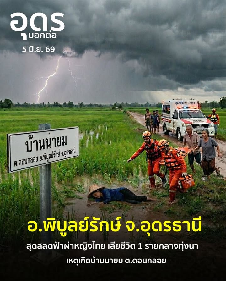 -อพิบูลย์รักษ์-จ.อุดรธานี-เกิดเหตุสุดสลด-ฟ้าผ่าหญิงไทยวัย
