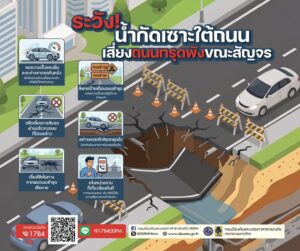 ปภ.-แนะผู้ใช้รถสังเกตสัญญาณเตือน-ทางทรุดพัง-ก่อนขับผ่าน
