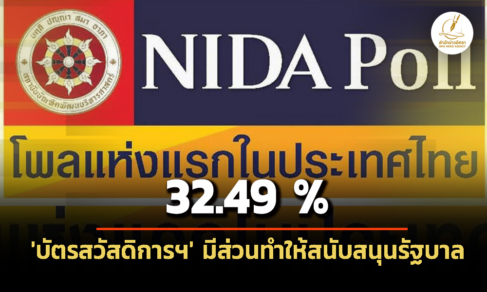 ‘นิด้าโพล’-เผย-‘บัตรสวัสดิการฯ’-มีส่วนทำให้สนับสนุนรัฐบาล-32.49-%